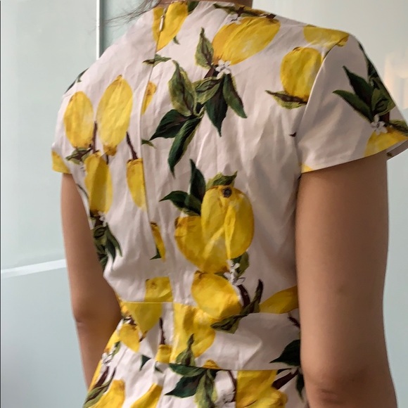 📌 NWT Grace Karin Retro Lemon Print Pencil Dress - Picture 5 of 8